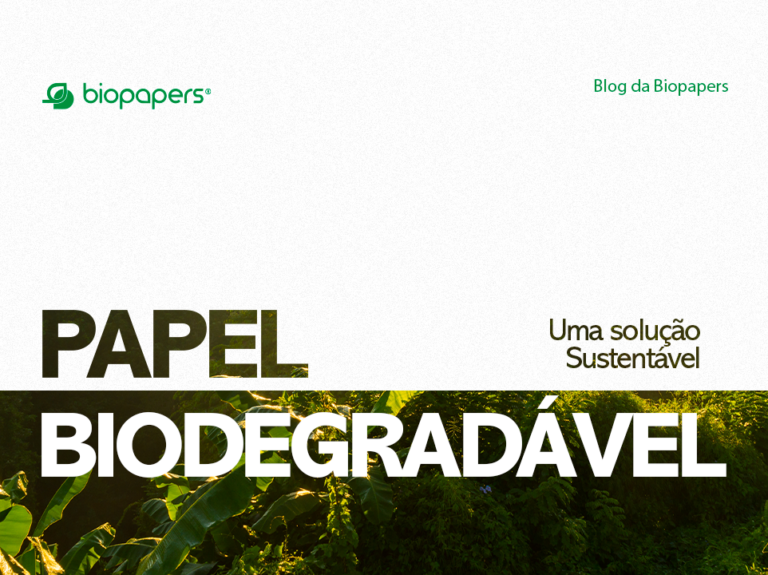 Papel biodegradável: uma solução sustentável.